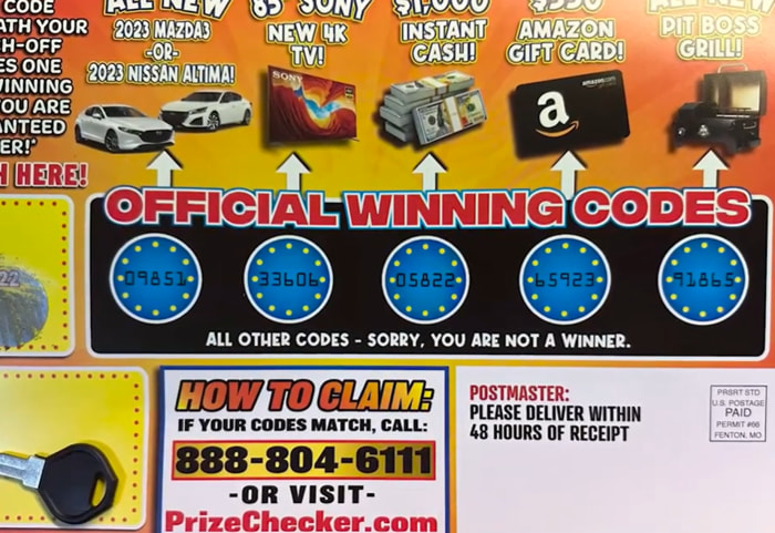 Prizechecker mailer